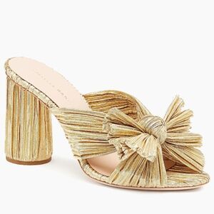 Loeffler Randall  Penny Knotted Metallic Mules Size 11 New